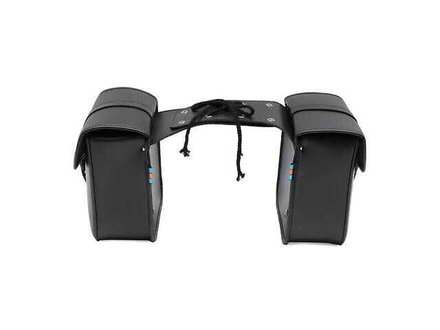 Сумка для мотоцикла RESTEQ 2 шт — мотосумки чорні з штучної шкіри 26х11,5х24 см, дорожні бокові сумки для байка - Фото 2