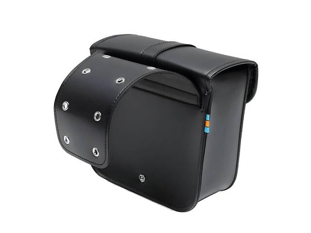 Сумка для мотоцикла RESTEQ 2 шт — мотосумки чорні з штучної шкіри 26х11,5х24 см, дорожні бокові сумки для байка - Фото 4