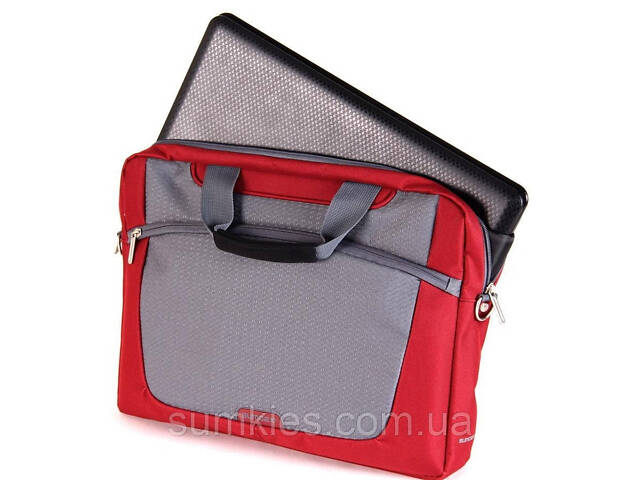 Сумка для ноутбука 16 дюймів Sumdex червона із сірим - Фото 2