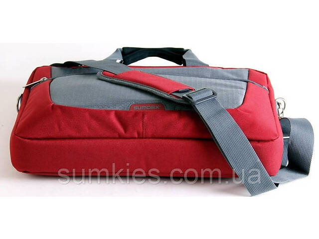 Сумка для ноутбука 16 дюймів Sumdex червона із сірим - Фото 4
