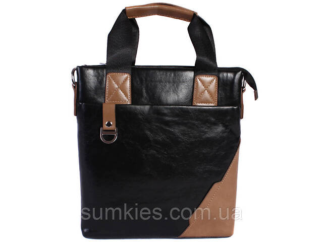 Сумка для ноутбука зі штучної шкіри 30921 чорна - Фото 1