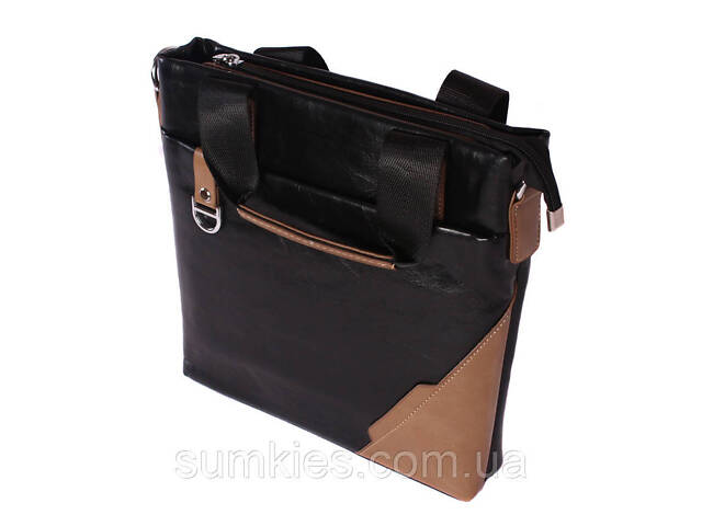 Сумка для ноутбука зі штучної шкіри 30921 чорна - Фото 3