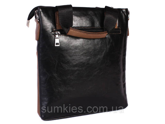 Сумка для ноутбука зі штучної шкіри 30921 чорна - Фото 4