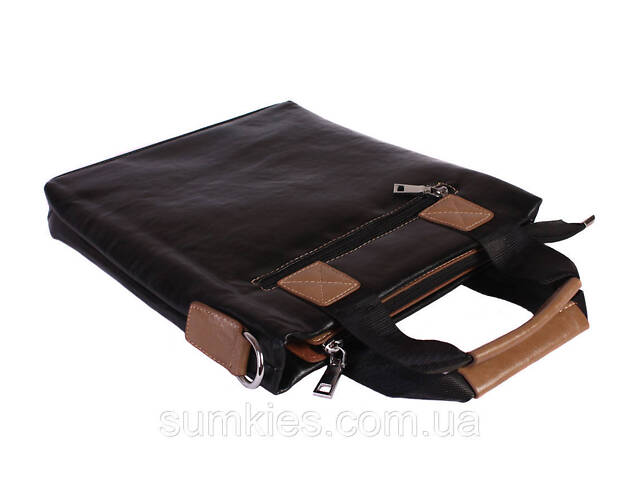 Сумка для ноутбука зі штучної шкіри 30921 чорна - Фото 6