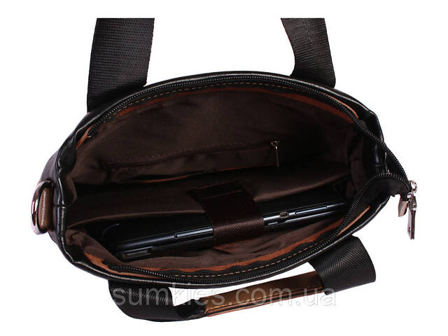 Сумка для ноутбука зі штучної шкіри 30921 чорна - Фото 7