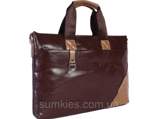 Сумка для ноутбука из искусственной кожи 30922 коричневая - Фото 1