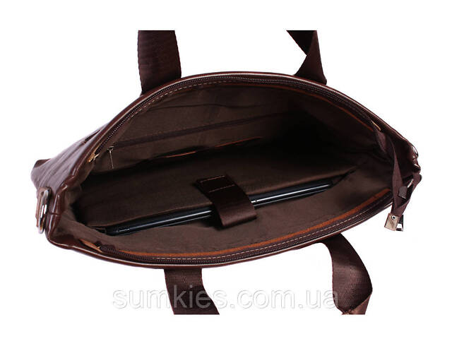 Сумка для ноутбука из искусственной кожи 30922 коричневая - Фото 2