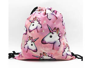 Сумка для взуття Єдиноріг 11363 32х39 см рожева