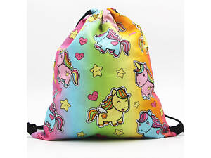 Сумка для взуття Райдужний єдиноріг 11368 32х39 см різні кольори