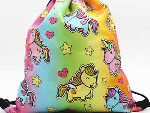 Сумка для взуття Райдужний єдиноріг 11368 32х39 см різні кольори