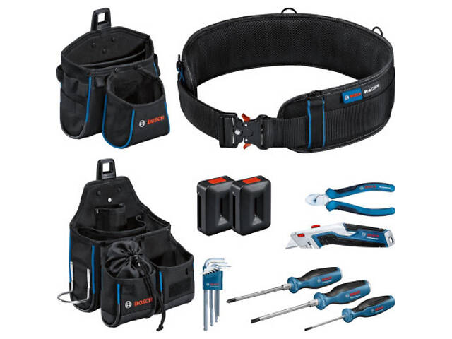 Сумка для інструменту Bosch Professional GWT2, GWT4 + 9 предметів (1.600.A02.H5C) - Фото 1