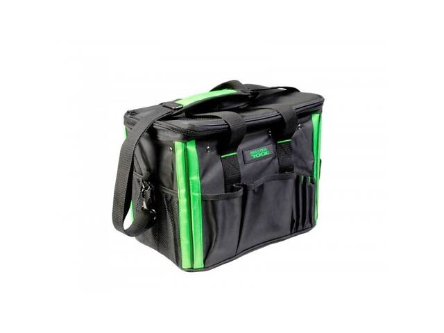 Сумка для інструментів MASTERTOOL 360х270х240 мм 1680 DEN 23 кишені посилене дно знімний ремінець 79-1935 - Фото 3