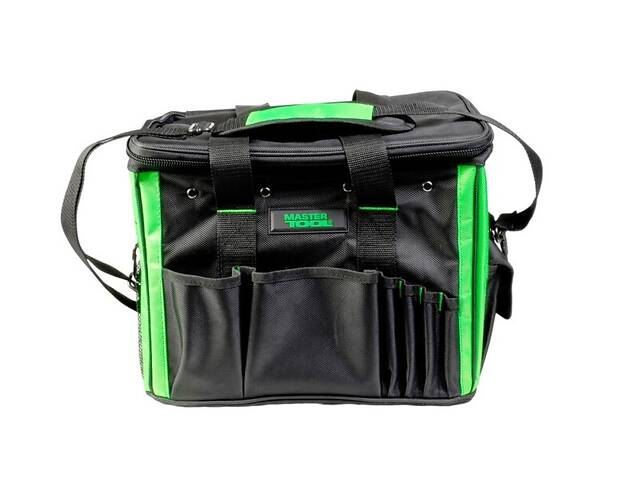 Сумка для інструментів MASTERTOOL 360х270х240 мм 1680 DEN 23 кишені посилене дно знімний ремінець 79-1935 - Фото 6