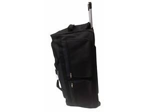 Сумка дорожня велика на колесах з кишенею на блискавці 100 літрів 263-30 чорна