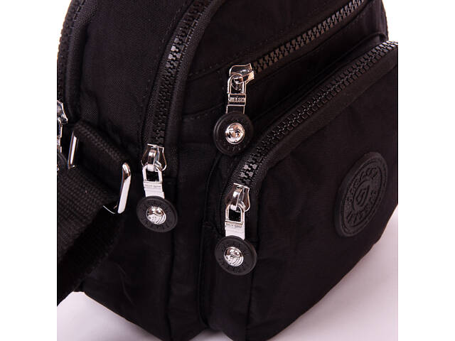 Сумка женская JIELSHI 17х19х11 см Черный (LANC23 black) - Фото 4