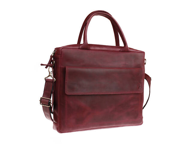 Сумка жіноча шкіряна для документів під формат А4 шкіра SULLIVAN sg11 (40) марсала - Фото 1