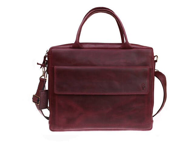 Сумка жіноча шкіряна для документів під формат А4 шкіра SULLIVAN sg11 (40) марсала - Фото 6