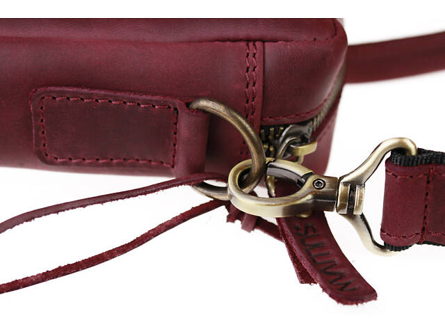 Сумка жіноча шкіряна для документів під формат А4 шкіра SULLIVAN sg11 (40) марсала - Фото 7