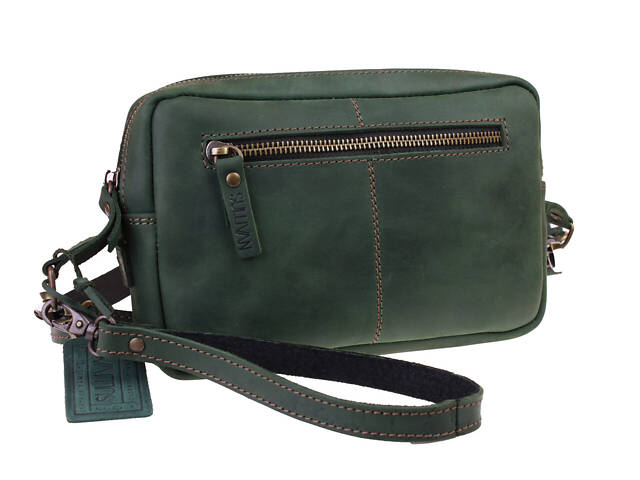 Сумка жіноча шкіряна маленька клатч SULLIVAN sg62(25) зелена - Фото 1