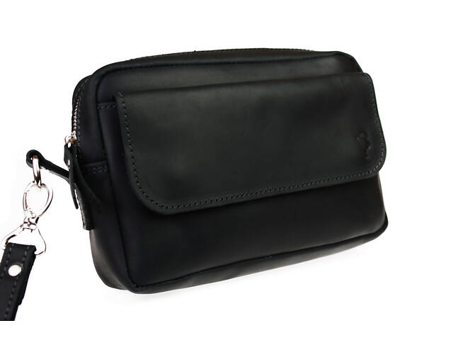 Сумка жіноча шкіряна маленька клатч SULLIVAN sg63(26) чорна - Фото 1