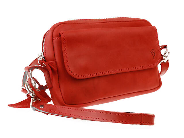 Сумка жіноча шкіряна маленька клатч SULLIVAN sg63(26) червона - Фото 1