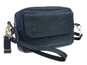 Сумка жіноча шкіряна маленька клатч SULLIVAN sg63(26) синя