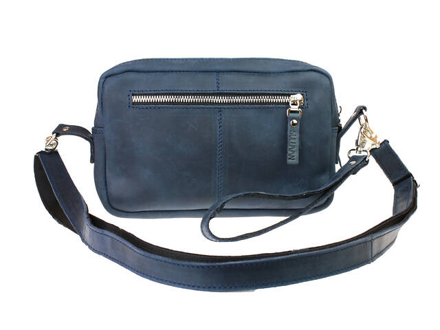 Сумка жіноча шкіряна маленька клатч SULLIVAN sg63(26) синя - Фото 2