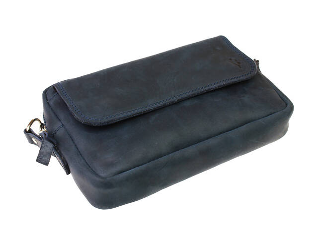 Сумка жіноча шкіряна маленька клатч SULLIVAN sg63(26) синя - Фото 3