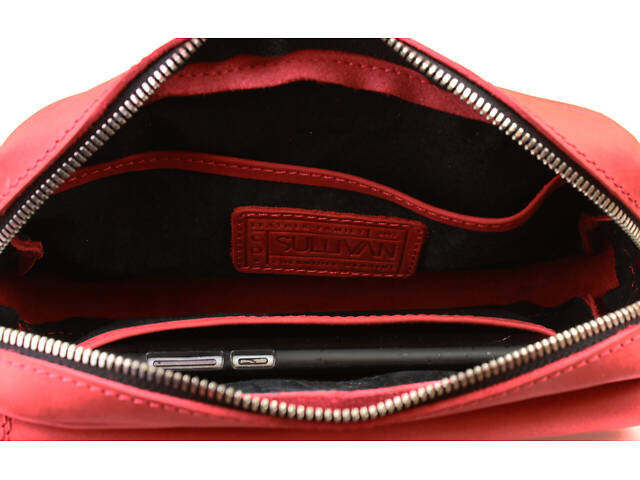 Сумка жіноча шкіряна маленька клатч SULLIVAN sg63(26) червона - Фото 5