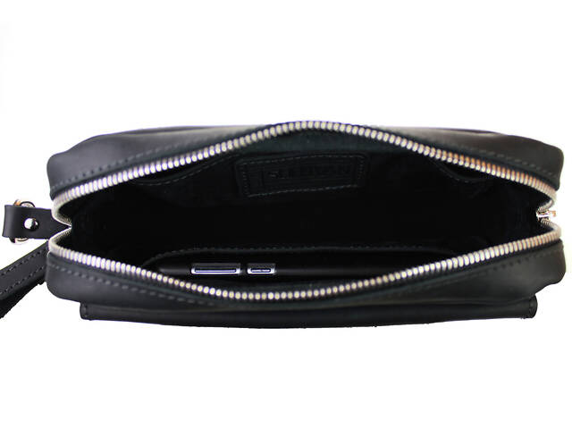 Сумка жіноча шкіряна маленька клатч SULLIVAN sg63(26) чорна - Фото 6