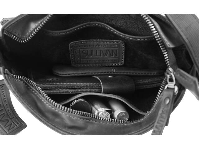 Сумка жіноча шкіряна маленька SULLIVAN sg52(25) чорна - Фото 5