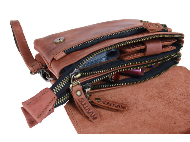 Сумка жіноча маленька барсетка SULLIVAN sg56(32) світло-коричнева - Фото 10