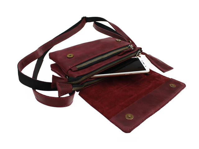 Сумка жіноча маленька барсетка SULLIVAN sg56(32) марсалова - Фото 5