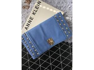 Сумка, клатч на цепочке с блоками синий с биркой