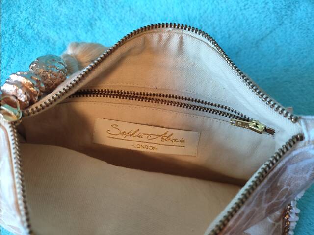 Сумка-клатч Sophia Alexia Beige Pebbles. Лондон. - Фото 7