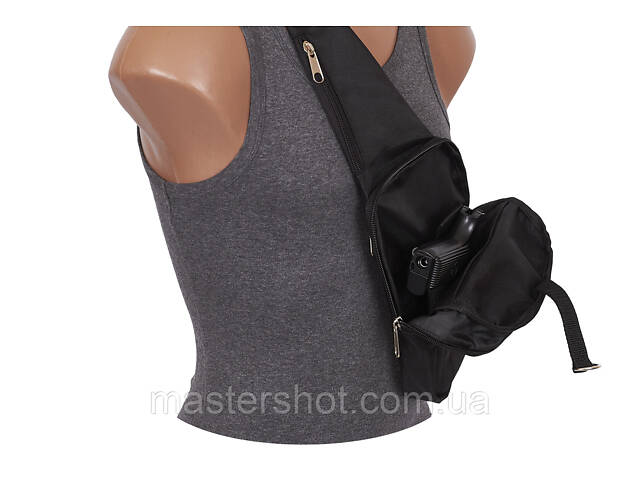 Сумка кобура для скрытого ношения пистолета, нагрудная, с быстрым доступом к оружию (водостойкая,чёрная) ms - Фото 1