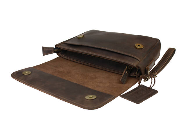 Сумка шкіряна маленька барсетка клатч smmbk13(25) коричнева - Фото 3