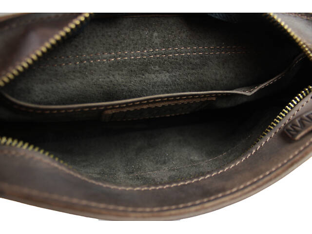 Сумка шкіряна маленька барсетка клатч smmbk13(25) коричнева - Фото 7