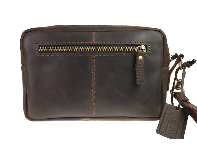 Сумка маленька барсетка клатч smmbk15(25) коричнева - Фото 3