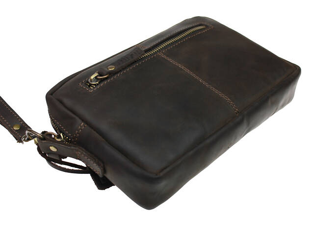 Сумка маленька барсетка клатч smmbk15(25) коричнева - Фото 5