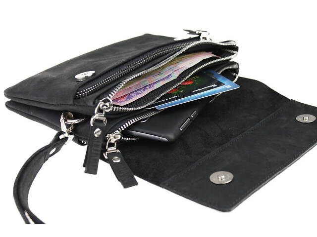 Сумка маленька барсетка клатч smmbk2(32) чорна - Фото 6