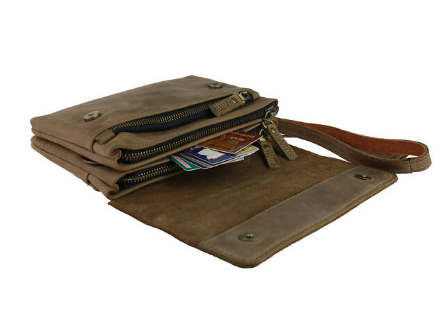 Сумка маленька барсетка клатч smmbk2(32) оливкова - Фото 3