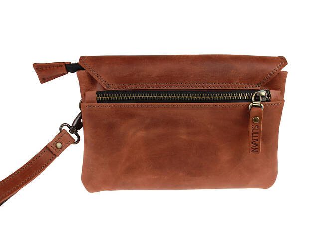 Сумка маленька барсетка клатч smmbk2(32) світло-коричнева - Фото 2