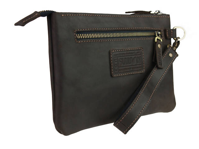 Сумка маленька барсетка клатч smmbk5(18) коричнева - Фото 4