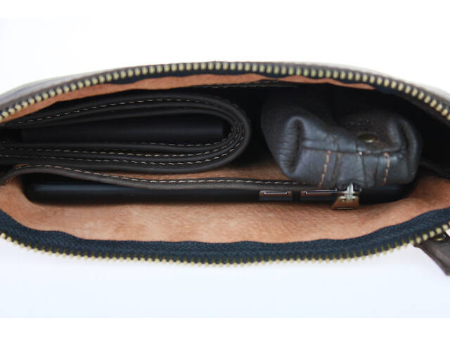 Сумка маленька барсетка клатч smmbk5(18) коричнева - Фото 7