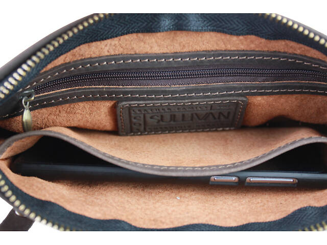 Сумка маленька барсетка клатч smmbk9(18) коричнева - Фото 5