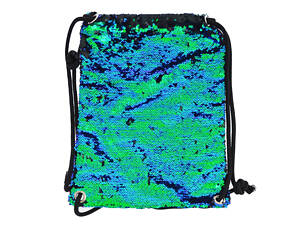 Сумка-мішок YES Black Sequins 557661 39х30 см зелена