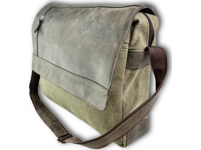 Сумка месенджер Gorillas BBQ s11235-1 37 см Коричнево-зелений (FR3) - Фото 4