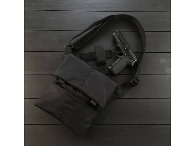 Сумка мессенджер С КОБУРОЙ. Тактическая сумка из ткани, сумка кобура через плечо, сумка тактическая наплечная - Фото 1