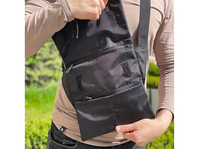 Сумка мессенджер С КОБУРОЙ. Тактическая сумка из ткани, сумка кобура через плечо, сумка тактическая наплечная - Фото 4